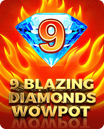9 Blazing Diamonds WowPot slot game on IV7 Game